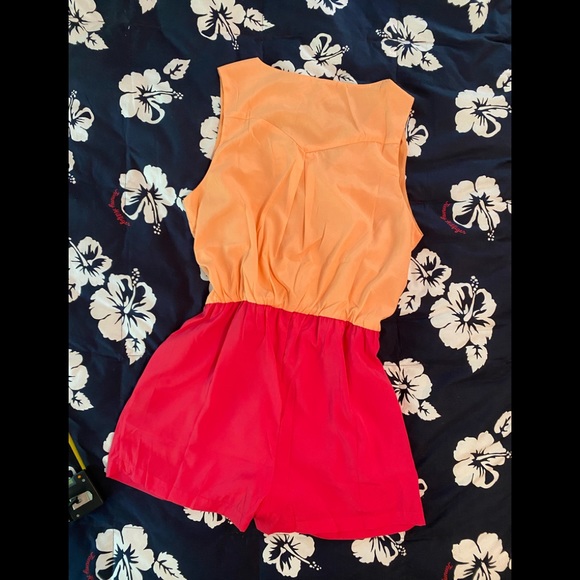 🎁NWT Walter Baker Romper M. Peach/Fuchsia …or Teal/Purple. - Picture 3 of 10